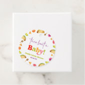 Taco over een Baby! Fiesta-Baby shower Bedankjes Labels (In situ)
