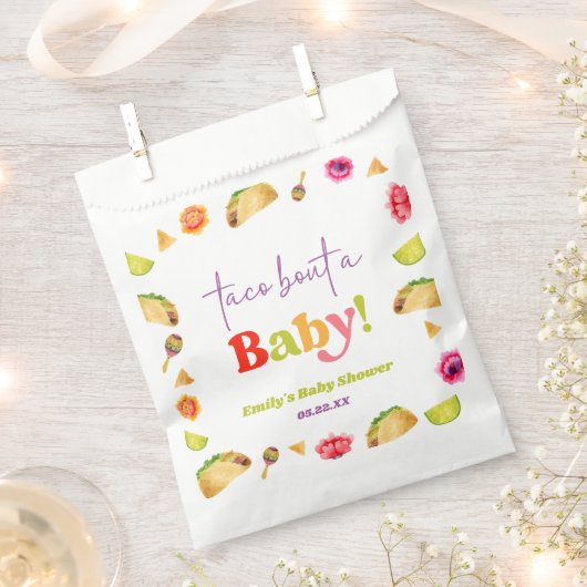 Taco over een Baby! Fiesta-Baby shower Bedankzakje (Geknipt)