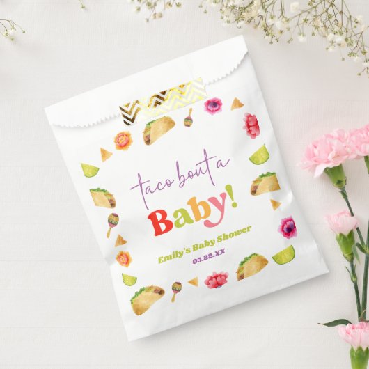 Taco over een Baby! Fiesta-Baby shower Bedankzakje (Gezegeld)