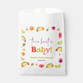Taco over een Baby! Fiesta-Baby shower Bedankzakje (Voorkant)