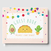 Taco over een baby — fiesta-baby shower gastenboek (Voorkant)