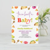 Taco over een Baby! Fiesta-Baby shower Kaart (Staand voorkant)