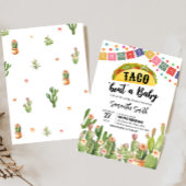 Taco over een Baby Fiesta Baby shower Kaart