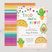 Taco over een baby — fiesta-baby shower kaart (Voorkant / Achterkant)