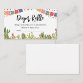 Taco over een Baby Fiesta Baby shower luier Raffle Informatiekaartje (Voorkant / Achterkant)