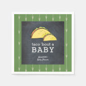 Taco over een Baby Fiesta Baby shower Paper Servet (Voorkant)
