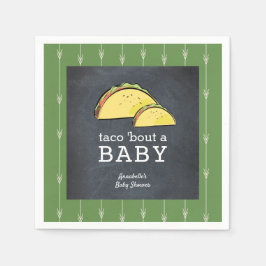 Taco over een Baby Fiesta Baby shower Paper Servet
