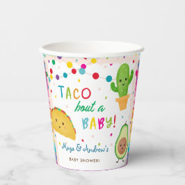 Taco over een baby — fiesta-baby shower papieren bekers