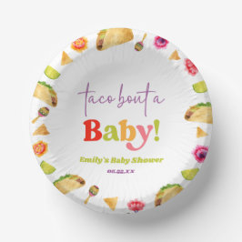 Taco over een Baby! Fiesta-Baby shower Papieren Kommen