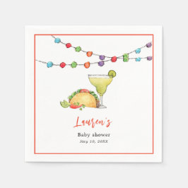 Taco over een baby Fiesta Baby shower Servet