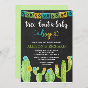 Taco over een baby, Fiesta cactus baby shower Kaart