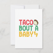 Taco over een Baby Funny Pregnancy Cindo De Mayo Bedankkaart (Voorkant)
