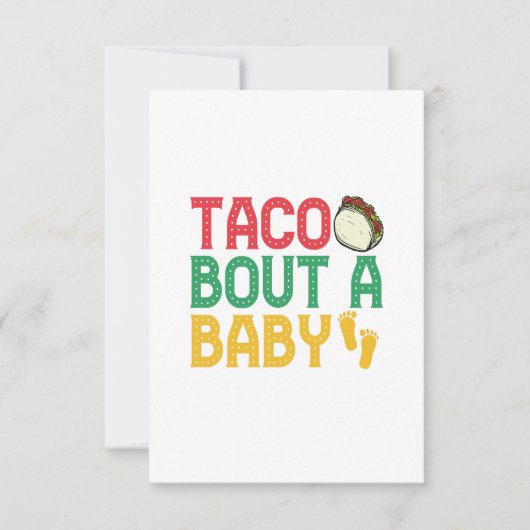 Taco over een Baby Funny Pregnancy Cindo De Mayo Bedankkaart (Voorkant)