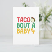 Taco over een Baby Funny Pregnancy Cindo De Mayo Bedankkaart (Staand voorkant)