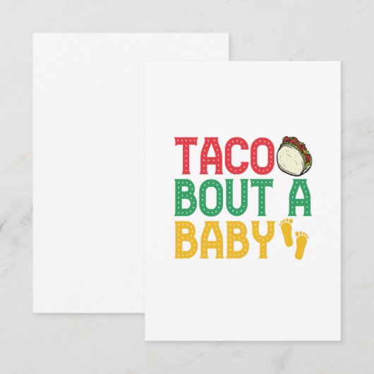 Taco over een Baby Funny Pregnancy Cindo De Mayo Bedankkaart (Voorkant / Achterkant)