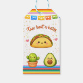 Taco over een baby shower cadeaulabel (Voorkant)