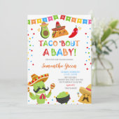 Taco over een Baby shower Kaart (Staand voorkant)