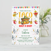 taco over een baby shower mexicaanse fiesta kaart (Staand voorkant)