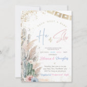 Taco Over Een Baby shower Nodigt Boho Genderonthul Kaart (Voorkant)