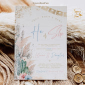 Taco Over Een Baby shower Nodigt Boho Genderonthul Kaart