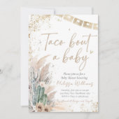 Taco Over Een Baby shower Nodigt Boho Genderonthul Kaart (Voorkant)