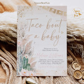 Taco Over Een Baby shower Nodigt Boho Meisje uit Kaart