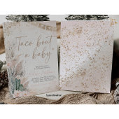 Taco Over Een Baby shower Nodigt Boho Meisje uit Kaart