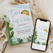 Taco Over Een Baby shower Nodigt Jongen uit Kaart