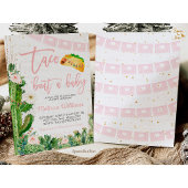 Taco Over Een Baby shower Nodigt Meisje uit Kaart