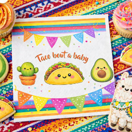 Taco over een baby shower servet