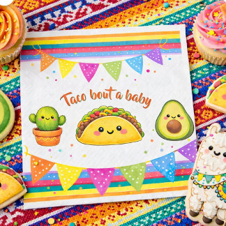 Taco over een baby shower servet