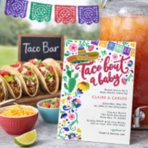 Taco 'Over een Baby shower Uitnodiging - Levendige