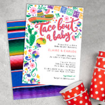 Taco 'Over een Baby shower Uitnodiging - Levendige