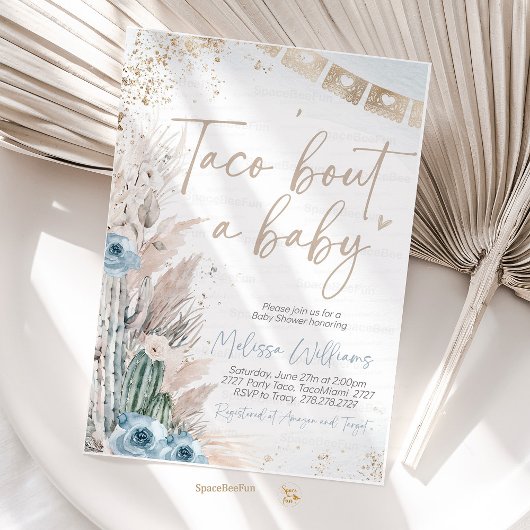 Taco Over Een Baby Shower Uitnodigingen Boho Jonge