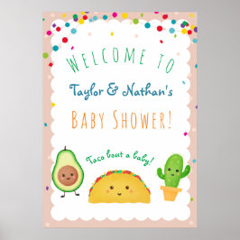Taco over een baby! Taco over welkomstbaby shower Poster