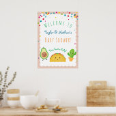 Taco over een baby! Taco over welkomstbaby shower Poster (Keuken)