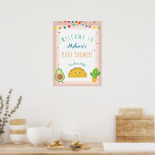 Taco over een baby! Taco over welkomstbaby shower Poster (Keuken)