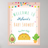 Taco over een baby! Taco over welkomstbaby shower Poster (Voorkant)