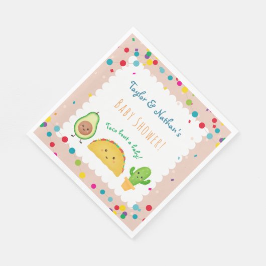 Taco over een baby! Taco over welkomstbaby shower Servet (Hoek)