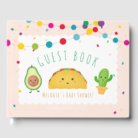 Taco over een baby - themabezoeker voor het baby s gastenboek (Voorkant)