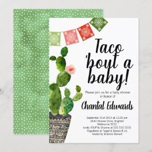 Taco over een Baby uitnodiging