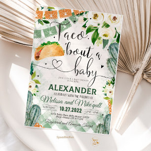 Taco 'Over een Baby uitnodiging Fiesta Baby shower