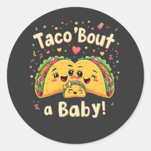 Taco 'Over een Baby zwangerschap Tao Cinco De Mayo Ronde Sticker