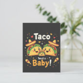 Taco over een Baby zwangerschapsaankondiging Aankondigingskaart (Staand voorkant)