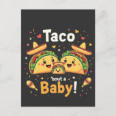 Taco over een Baby zwangerschapsaankondiging Briefkaart (Voorkant)