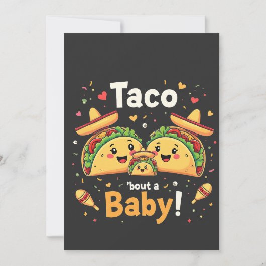 Taco over een Baby zwangerschapsaankondiging Save The Date (Voorkant)