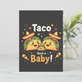 Taco over een Baby zwangerschapsaankondiging Save The Date (Staand voorkant)