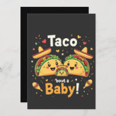 Taco over een Baby zwangerschapsaankondiging Save The Date (Voorkant / Achterkant)