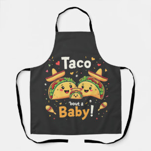 Taco over een Baby zwangerschapsaankondiging Schort
