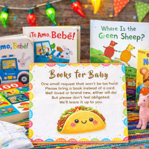 Taco over een babyboek verzoek visitekaartje